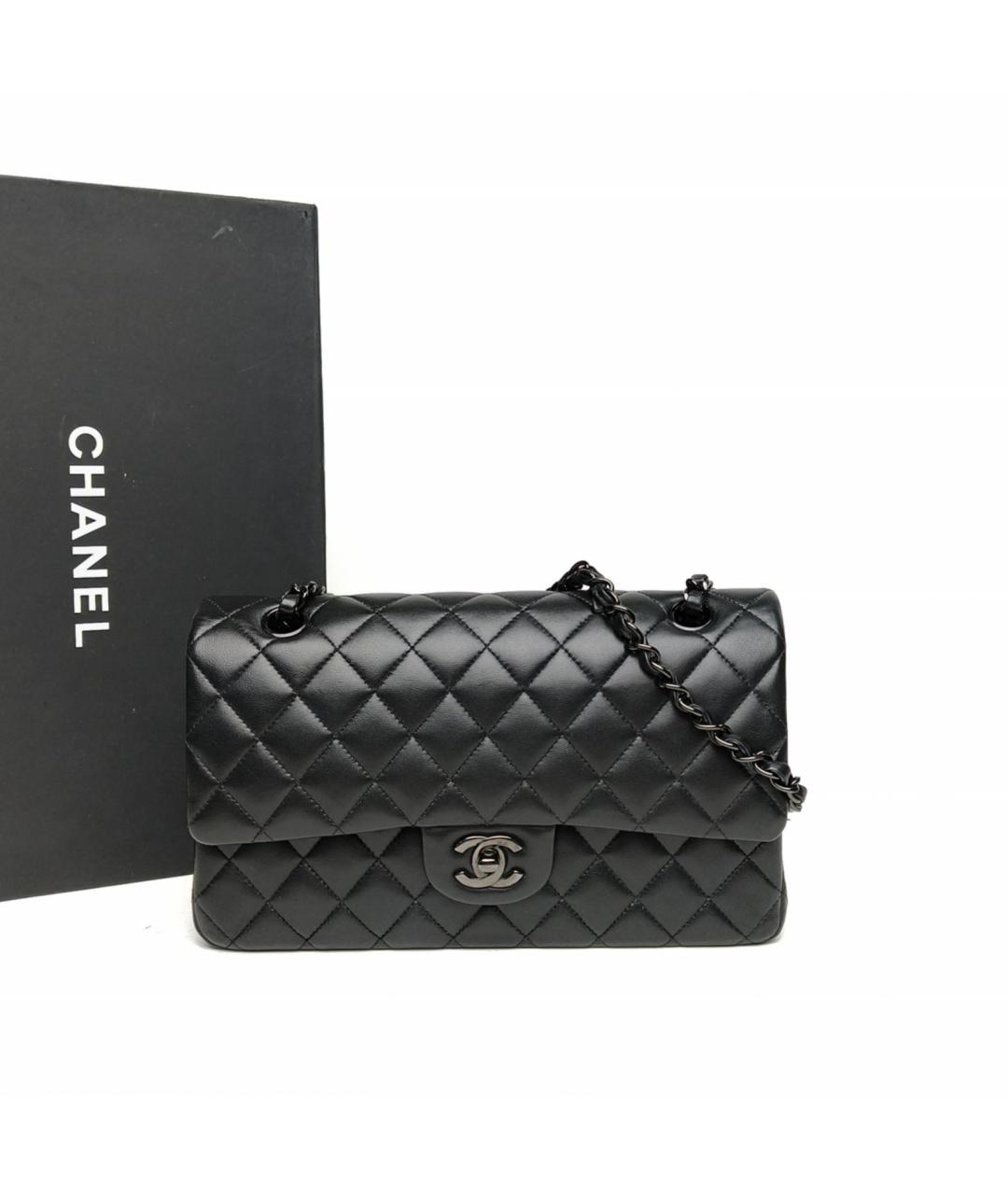 CHANEL Черная кожаная сумка через плечо, фото 9