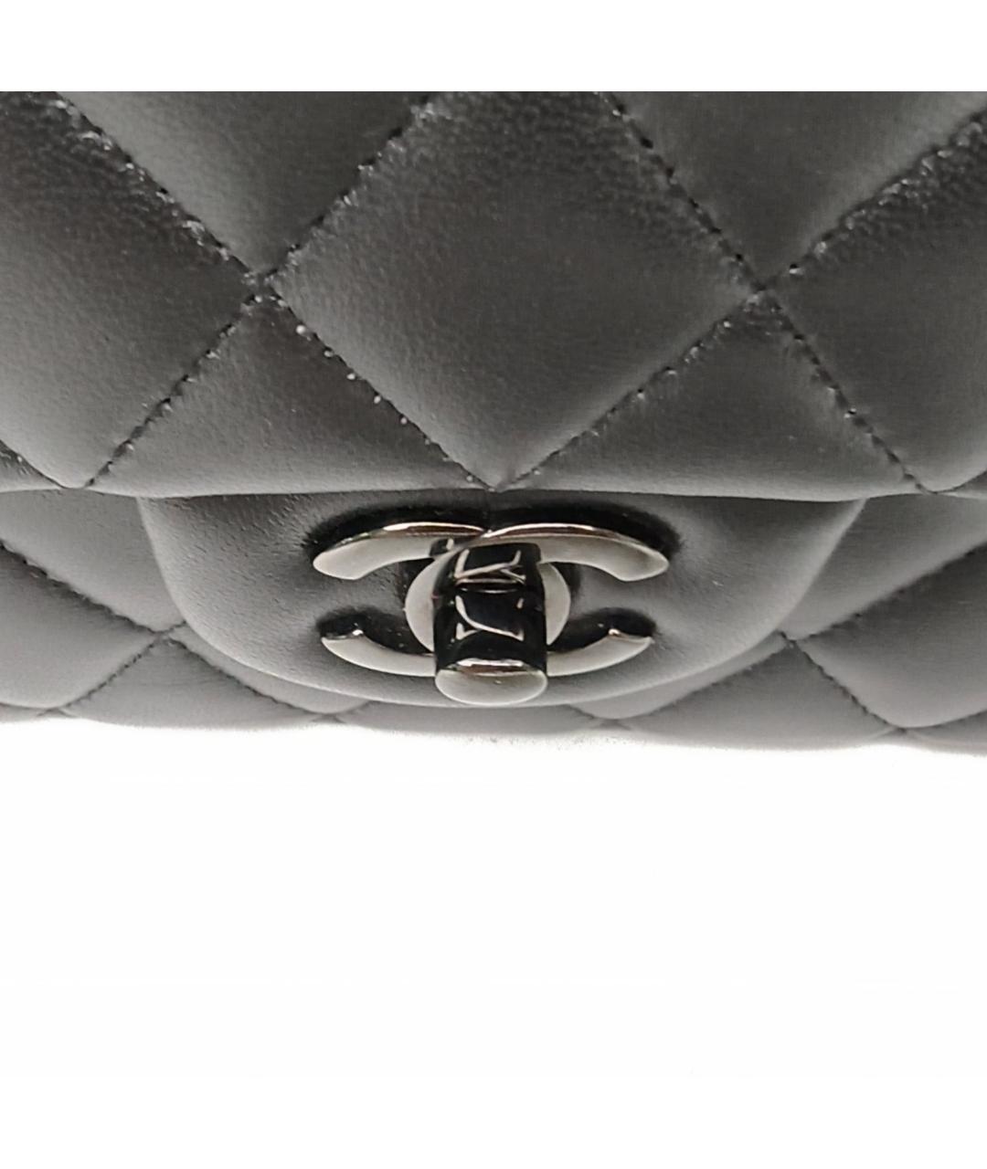 CHANEL Черная кожаная сумка через плечо, фото 8