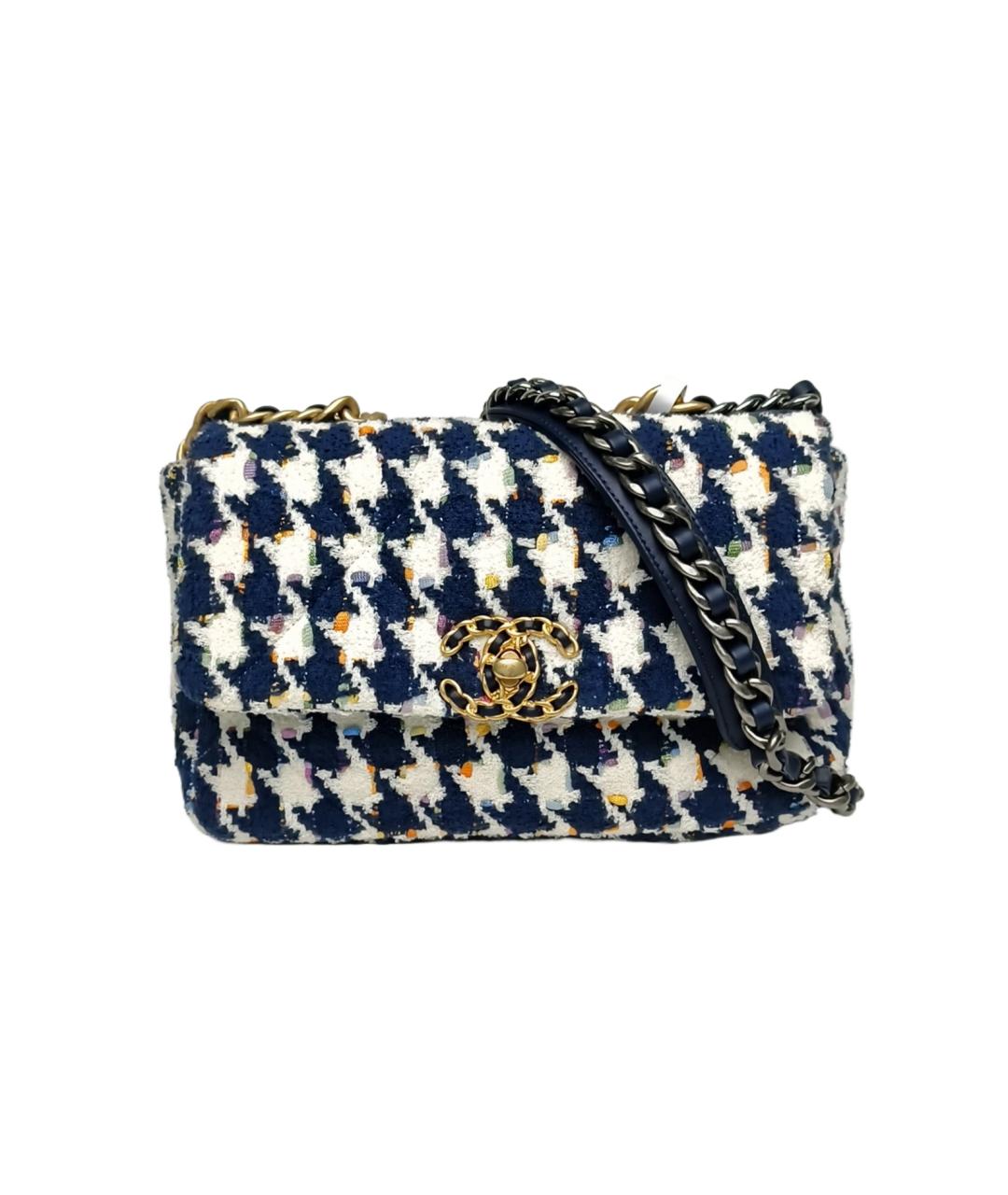CHANEL Синяя тканевая сумка через плечо, фото 1