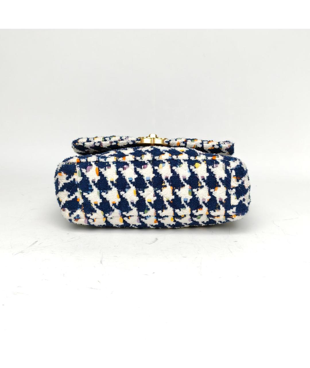 CHANEL Синяя тканевая сумка через плечо, фото 6