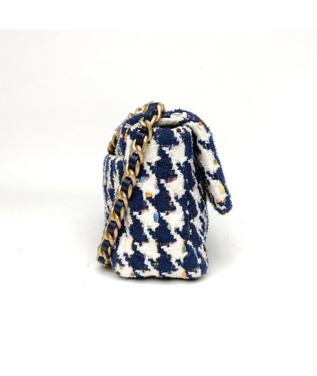 CHANEL Синяя тканевая сумка через плечо, фото 5