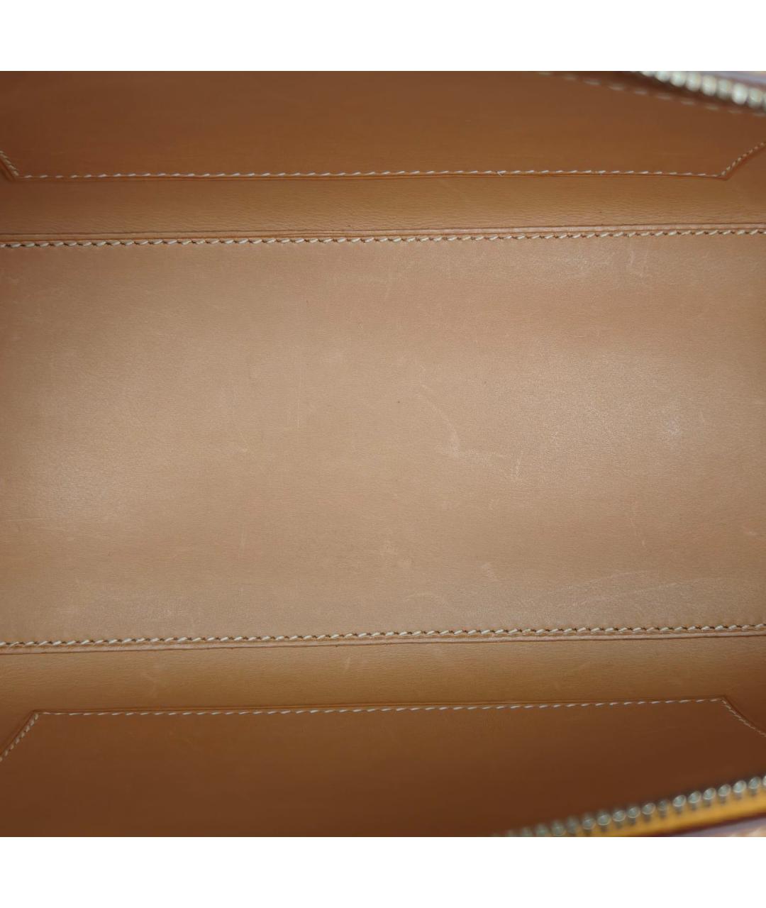 HERMES Коричневая кожаная сумка с короткими ручками, фото 7