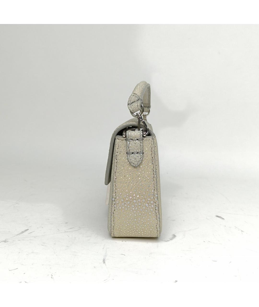 FENDI Серебряная сумка с короткими ручками, фото 3