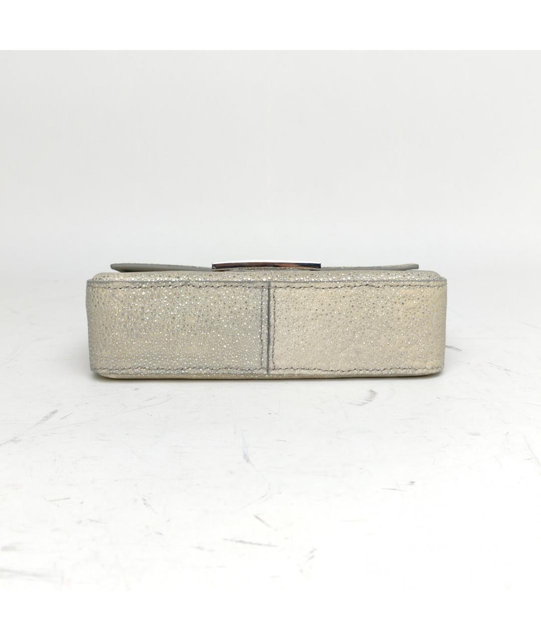 FENDI Серебряная сумка с короткими ручками, фото 6