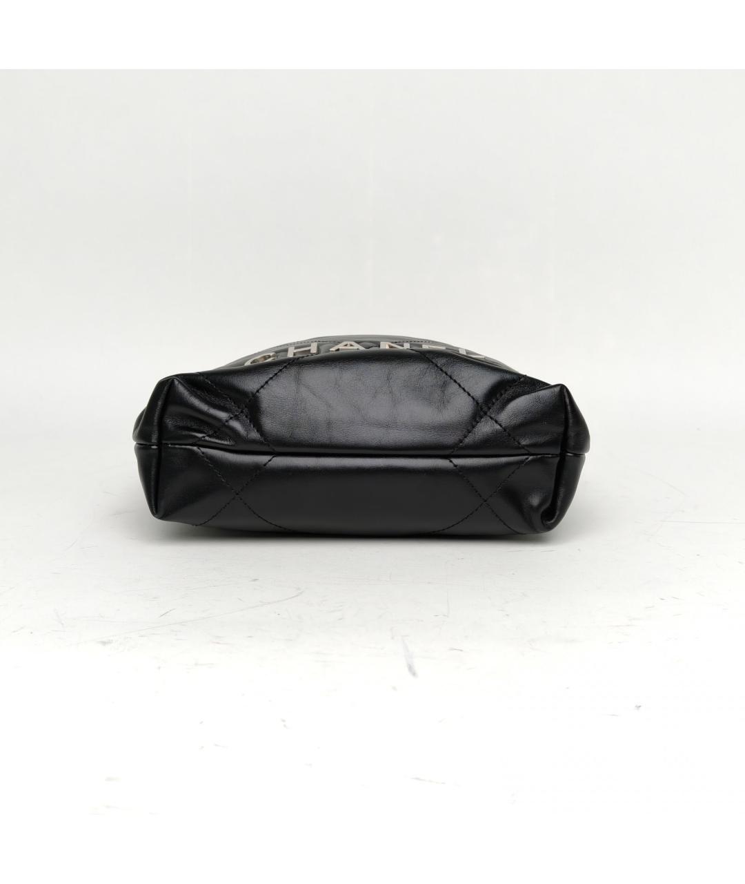 CHANEL Черная кожаная сумка с короткими ручками, фото 6
