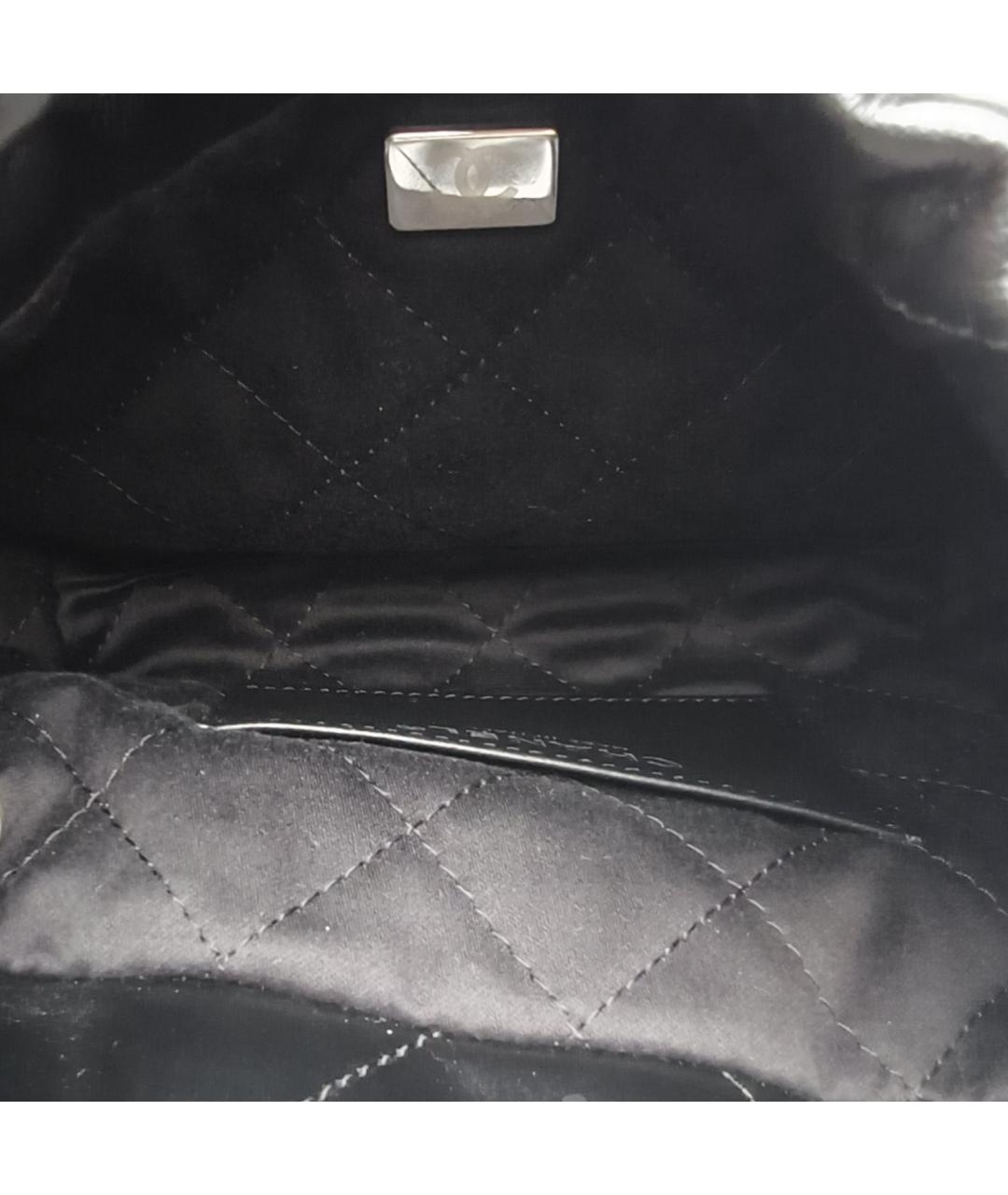 CHANEL Черная кожаная сумка с короткими ручками, фото 8
