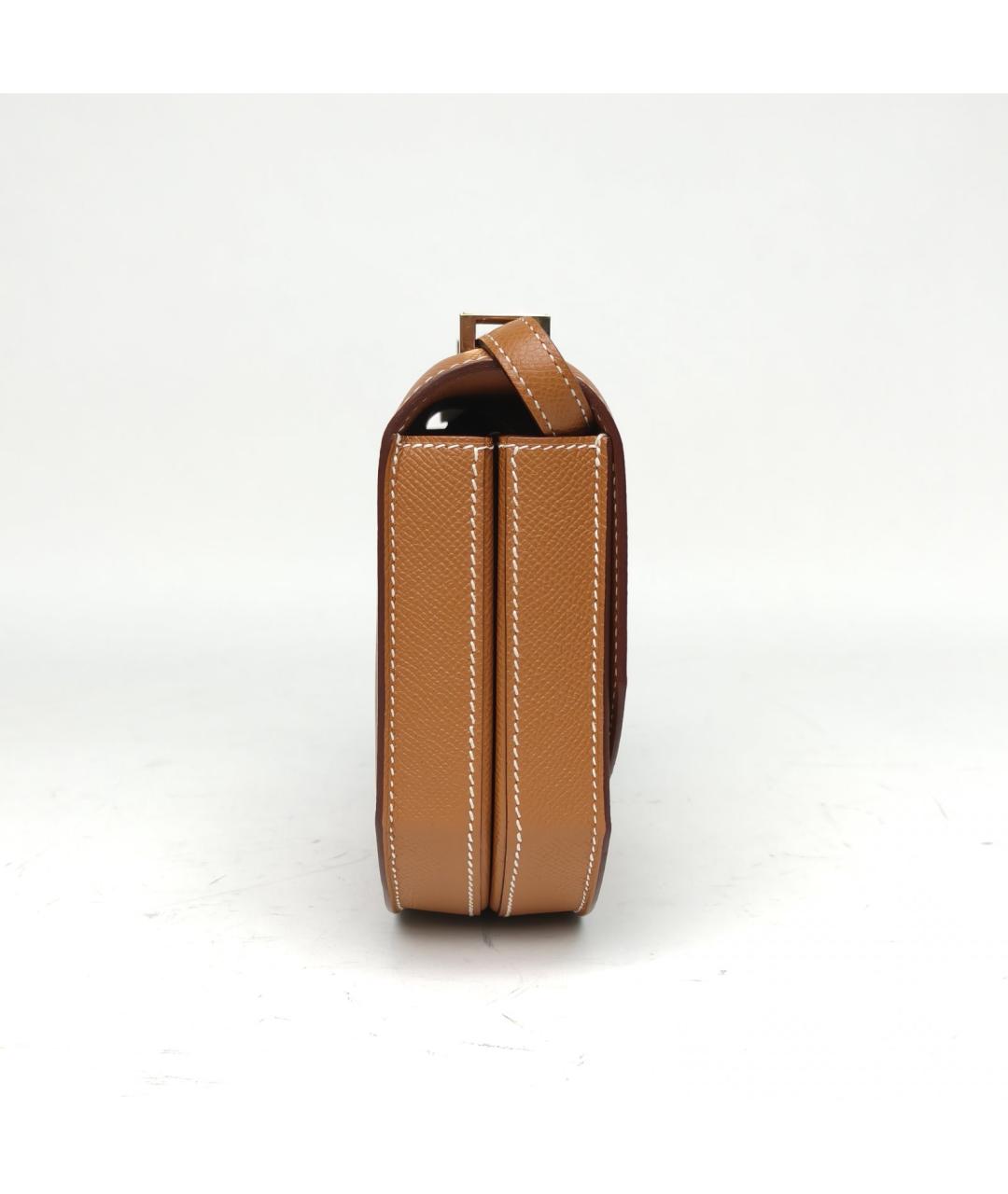 HERMES Коричневая кожаная сумка через плечо, фото 5