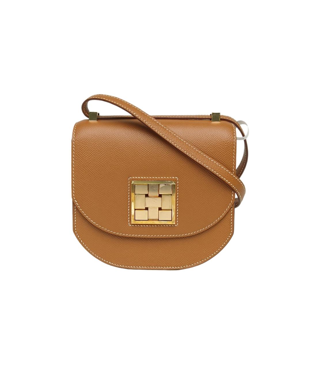 HERMES Коричневая кожаная сумка через плечо, фото 1