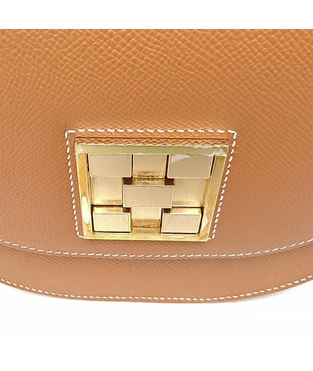 HERMES Коричневая кожаная сумка через плечо, фото 7