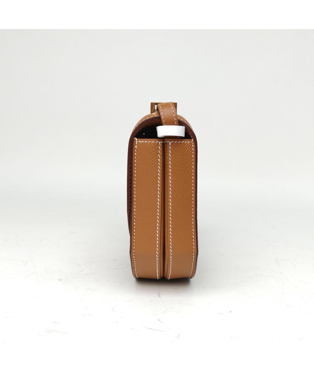 HERMES Коричневая кожаная сумка через плечо, фото 3