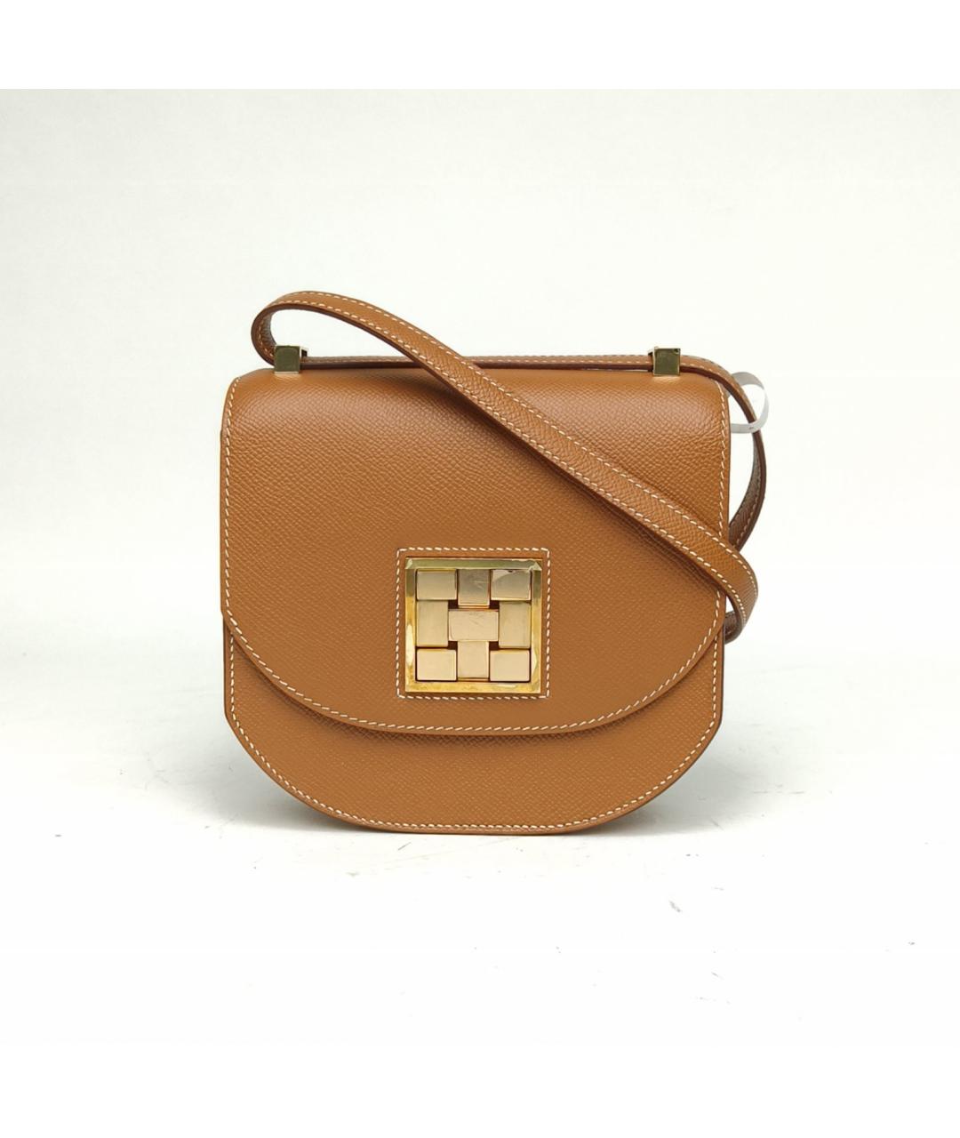HERMES Коричневая кожаная сумка через плечо, фото 2