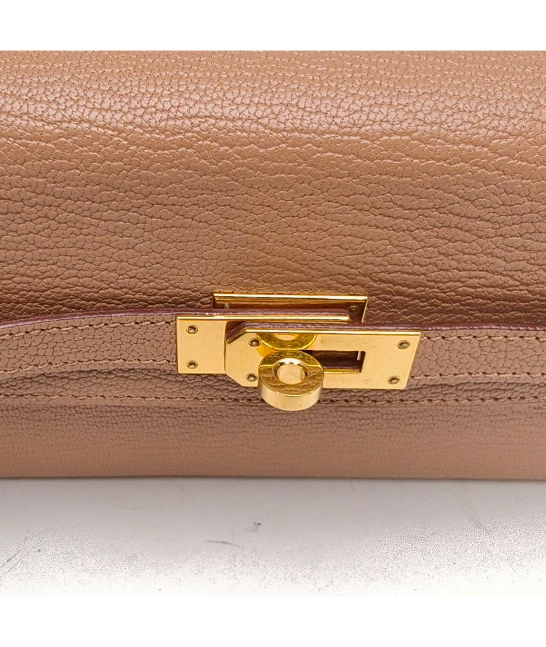 HERMES Коричневая кожаная сумка через плечо, фото 6