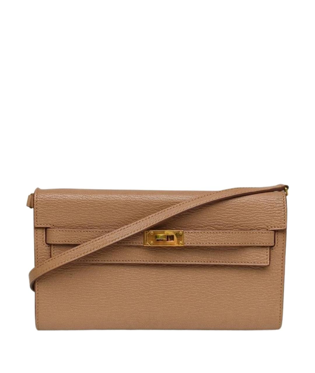HERMES Коричневая кожаная сумка через плечо, фото 1