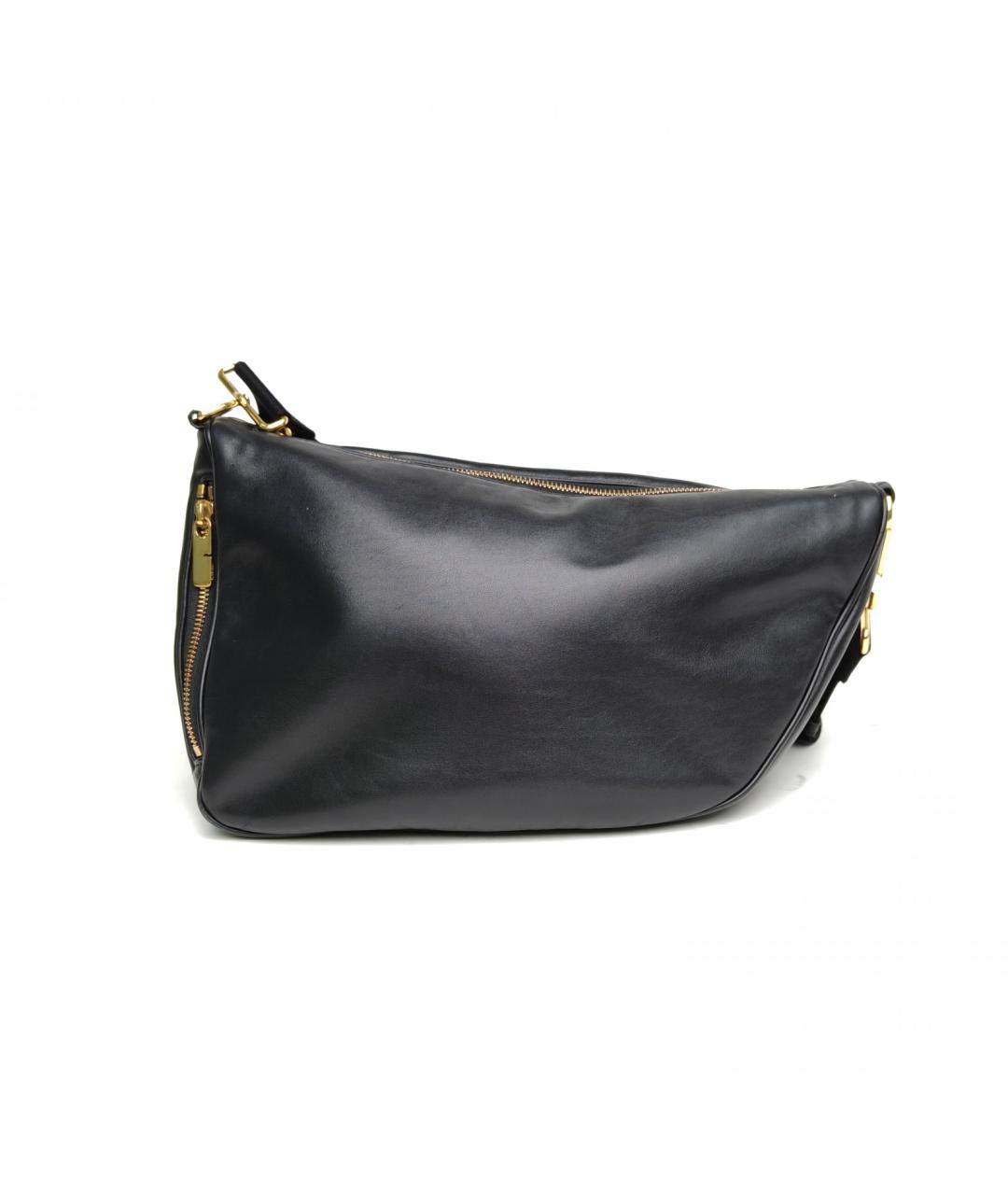 BURBERRY Черная кожаная сумка через плечо, фото 4