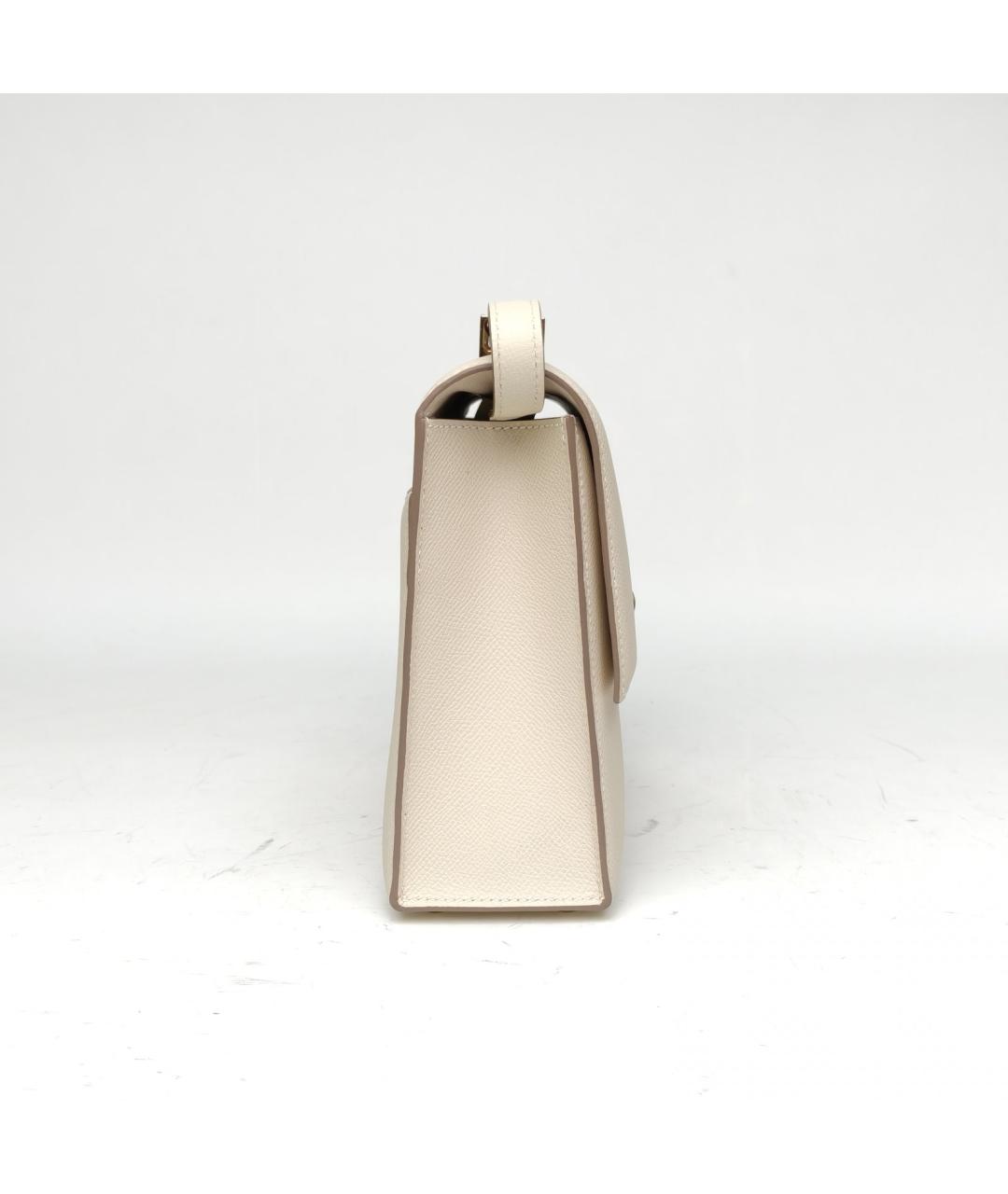 HERMES Бежевая кожаная сумка через плечо, фото 4