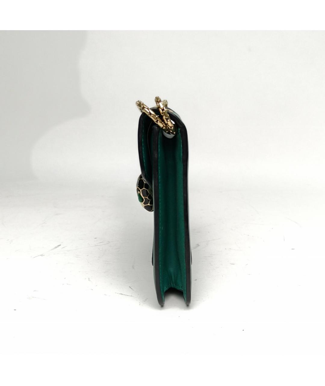 BVLGARI Зеленая кожаная сумка через плечо, фото 2