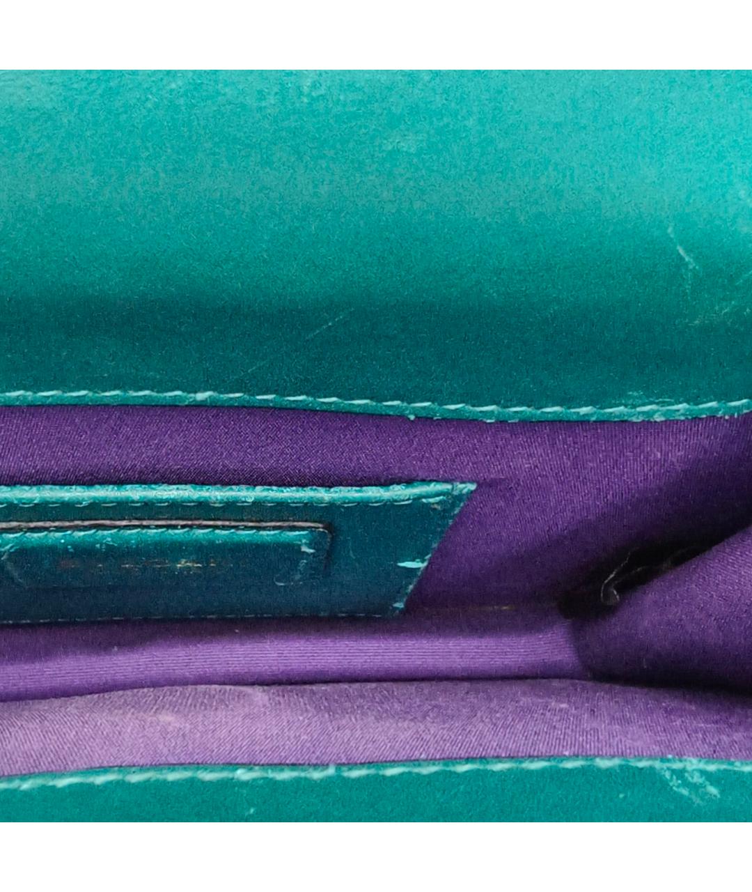 BVLGARI Зеленая кожаная сумка через плечо, фото 6