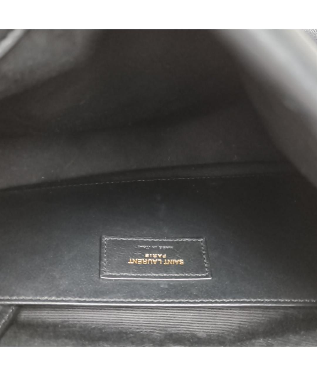 SAINT LAURENT Черная кожаная сумка через плечо, фото 8