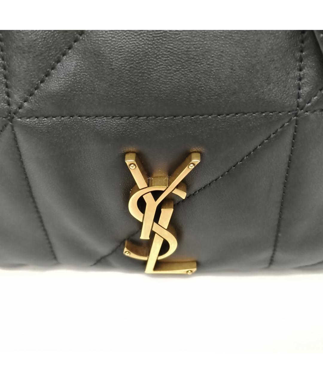 SAINT LAURENT Черная кожаная сумка через плечо, фото 7