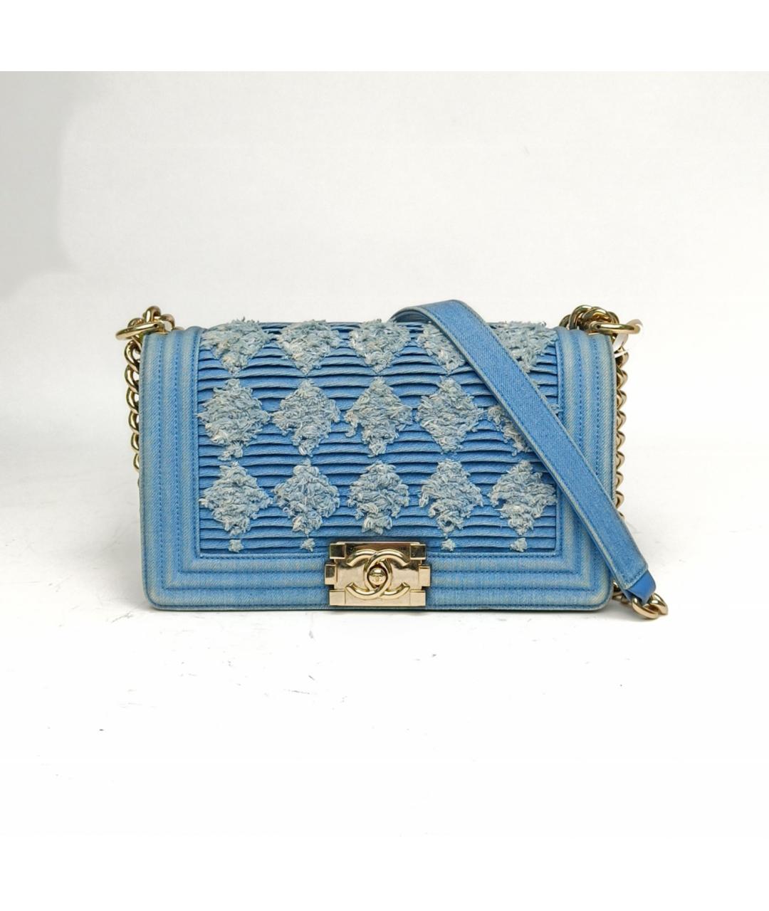 CHANEL Синяя сумка через плечо, фото 2