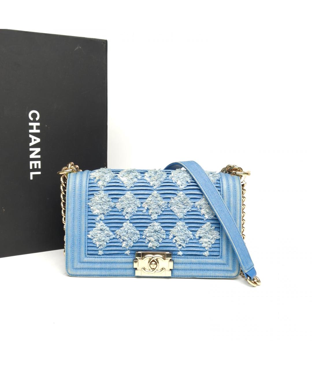 CHANEL Синяя сумка через плечо, фото 8
