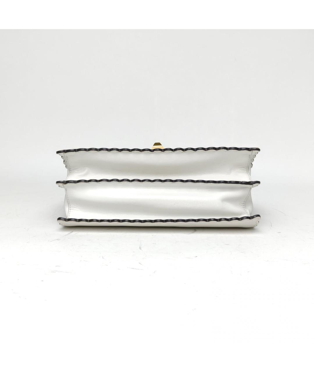 FENDI Белая кожаная сумка через плечо, фото 6