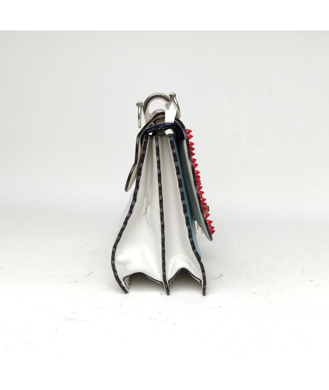 FENDI Белая кожаная сумка через плечо, фото 5