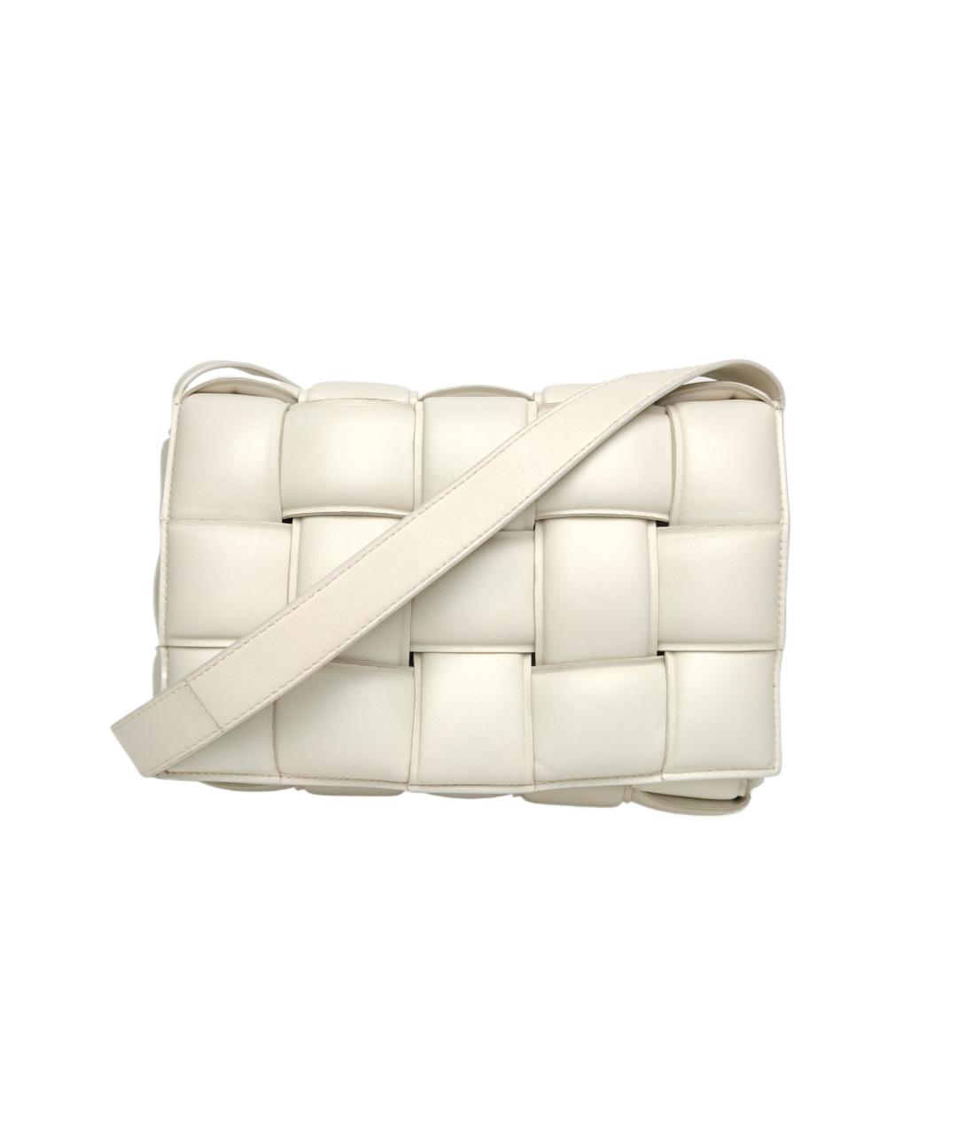 BOTTEGA VENETA Белая кожаная сумка через плечо, фото 1