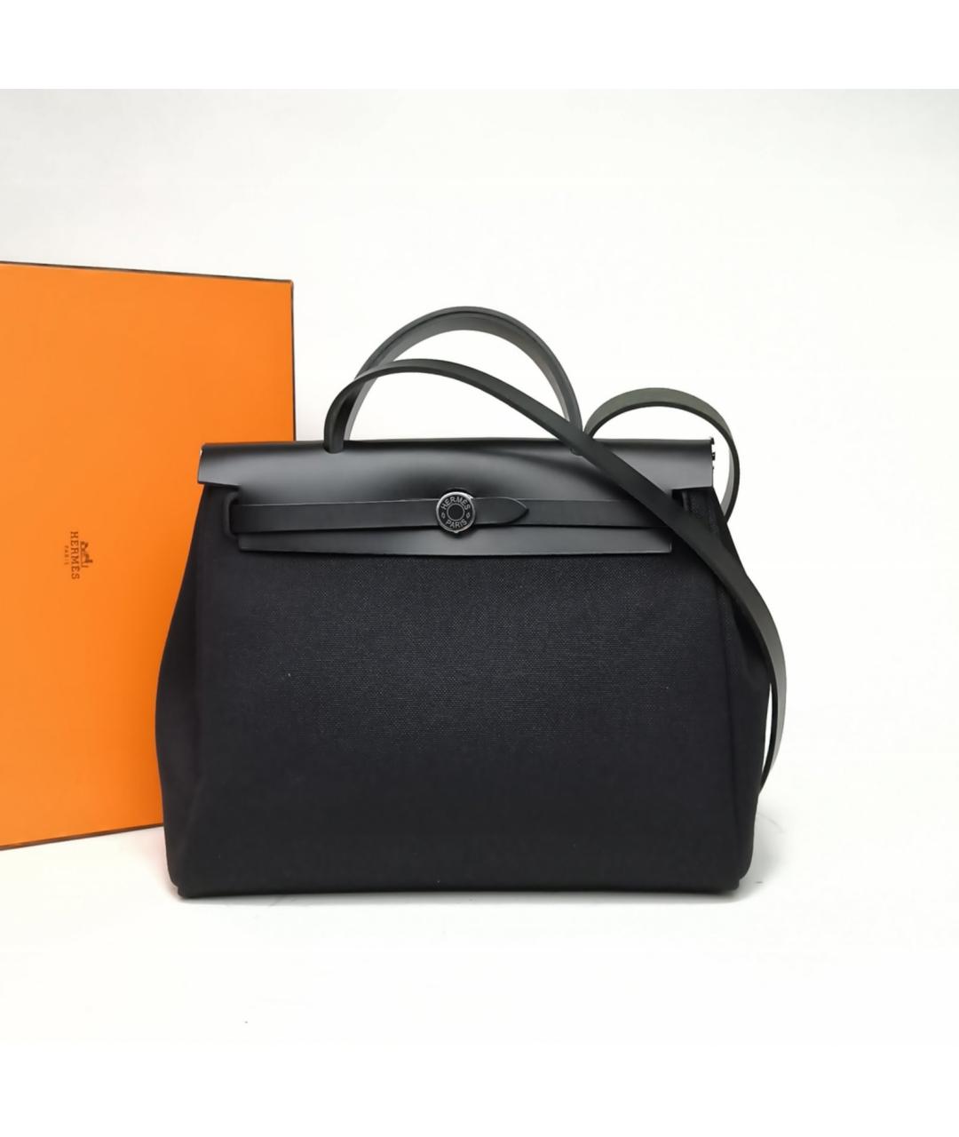 HERMES Черная тканевая сумка через плечо, фото 8