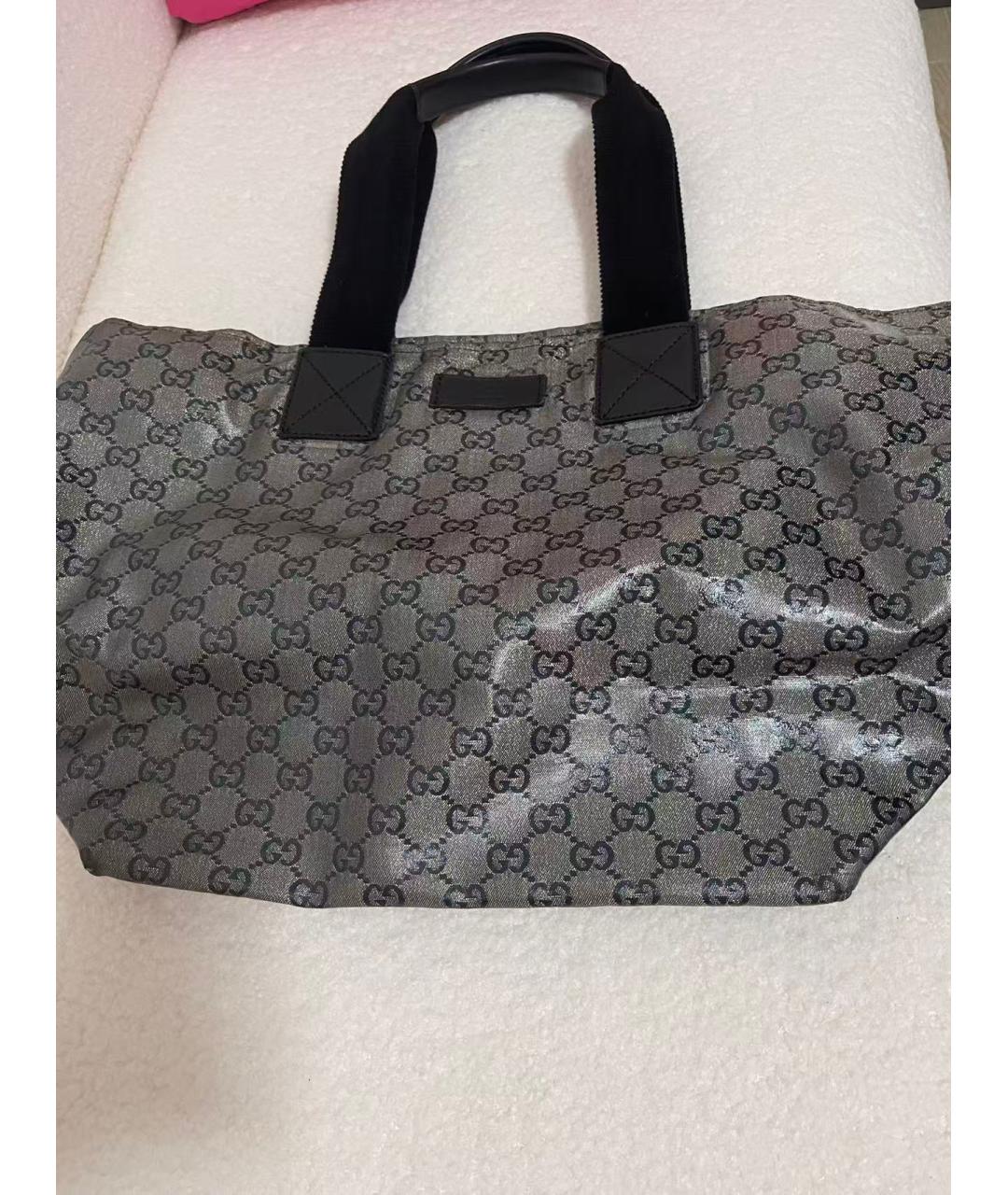 GUCCI Серебряная сумка тоут, фото 7