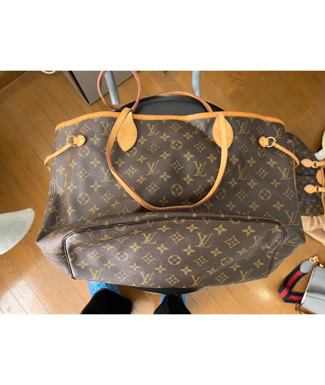 LOUIS VUITTON Коричневая сумка тоут, фото 9