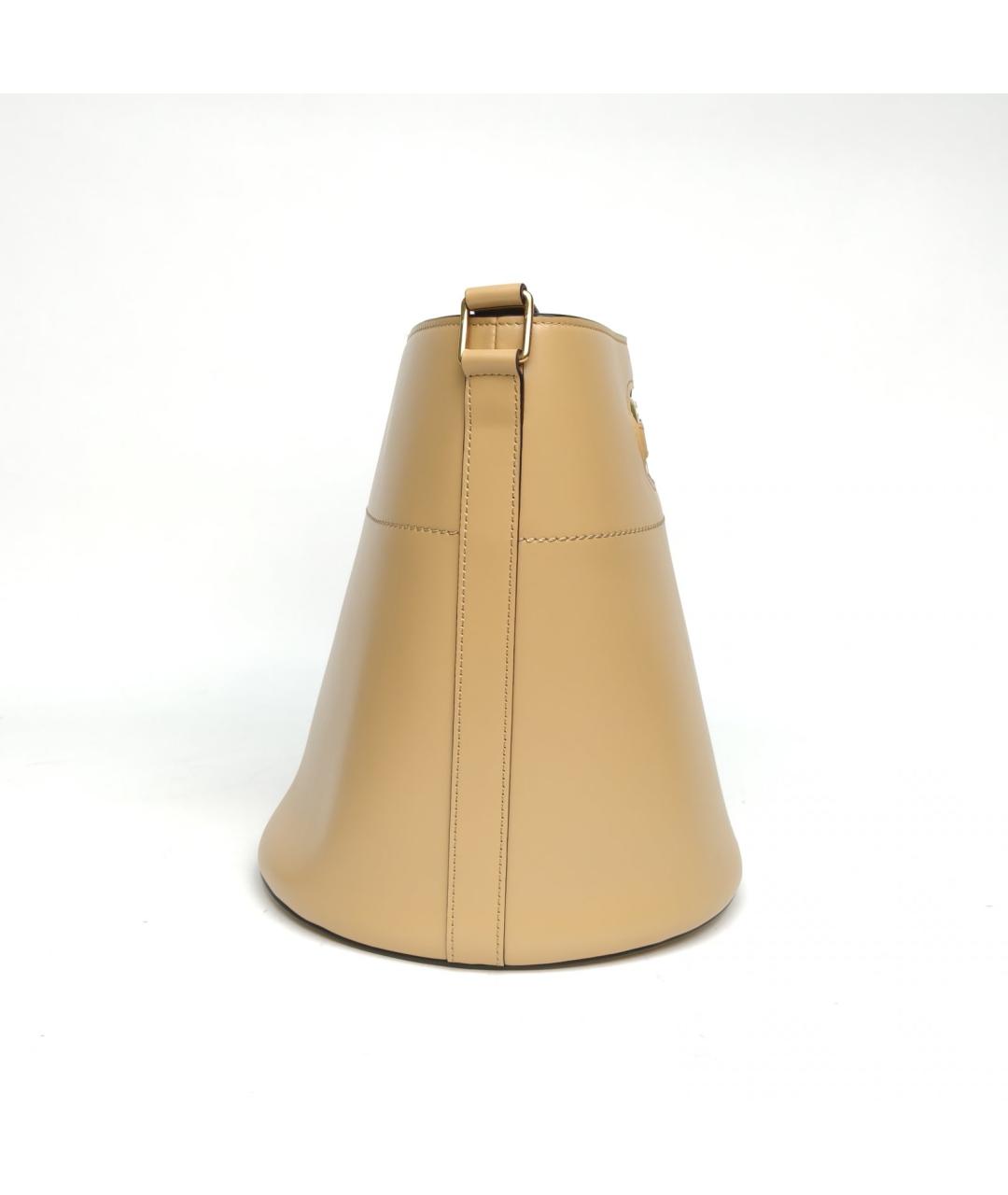 CELINE Бежевая кожаная сумка через плечо, фото 5