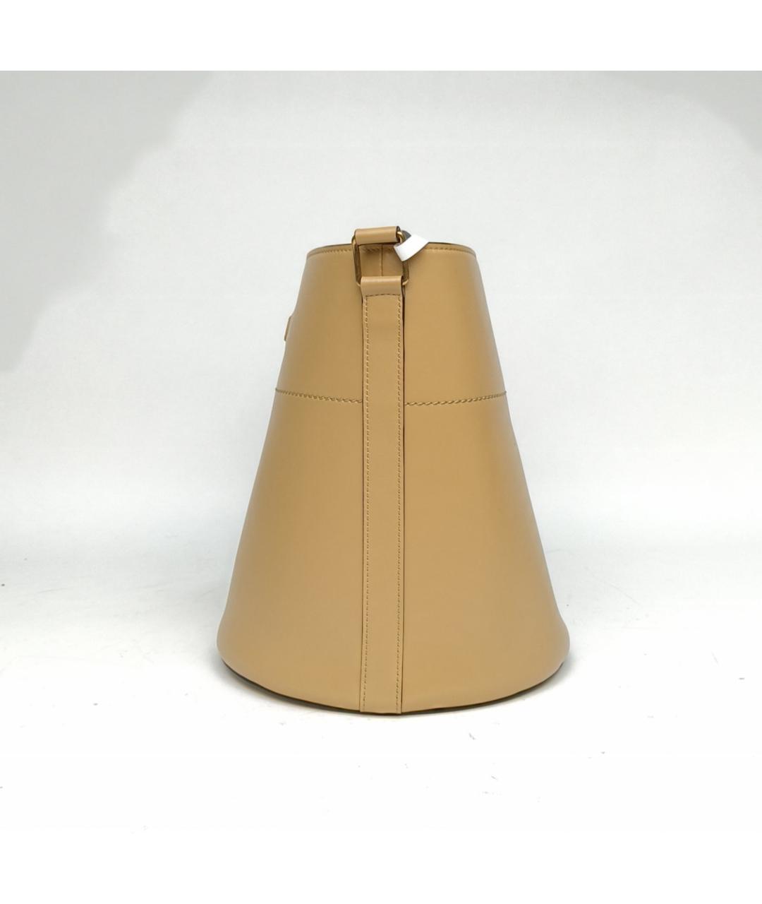 CELINE Бежевая кожаная сумка через плечо, фото 3