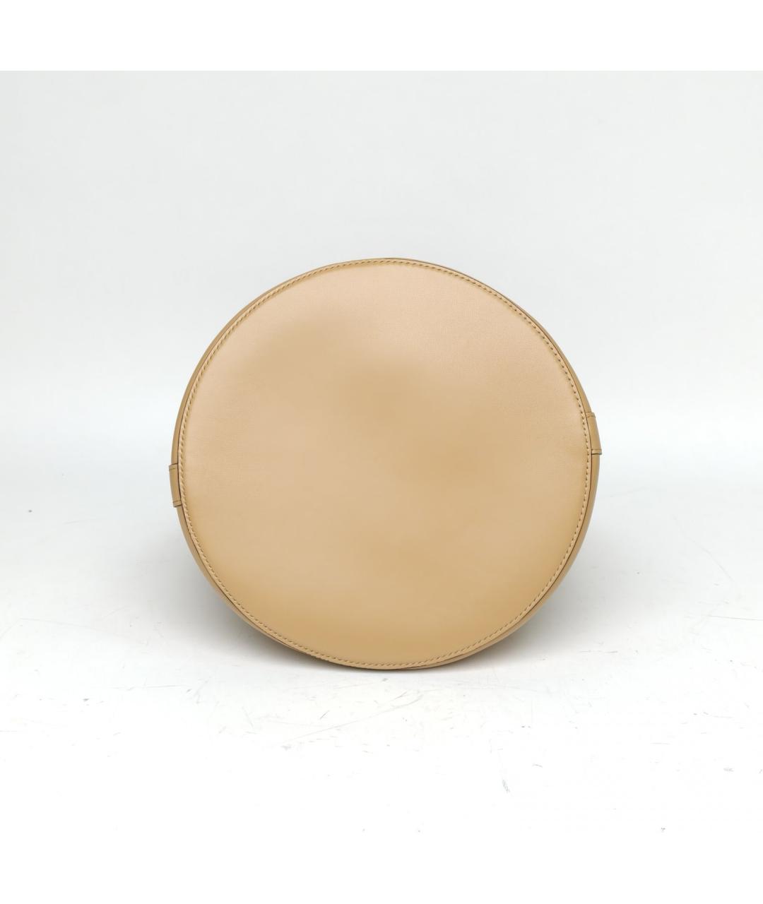 CELINE Бежевая кожаная сумка через плечо, фото 6