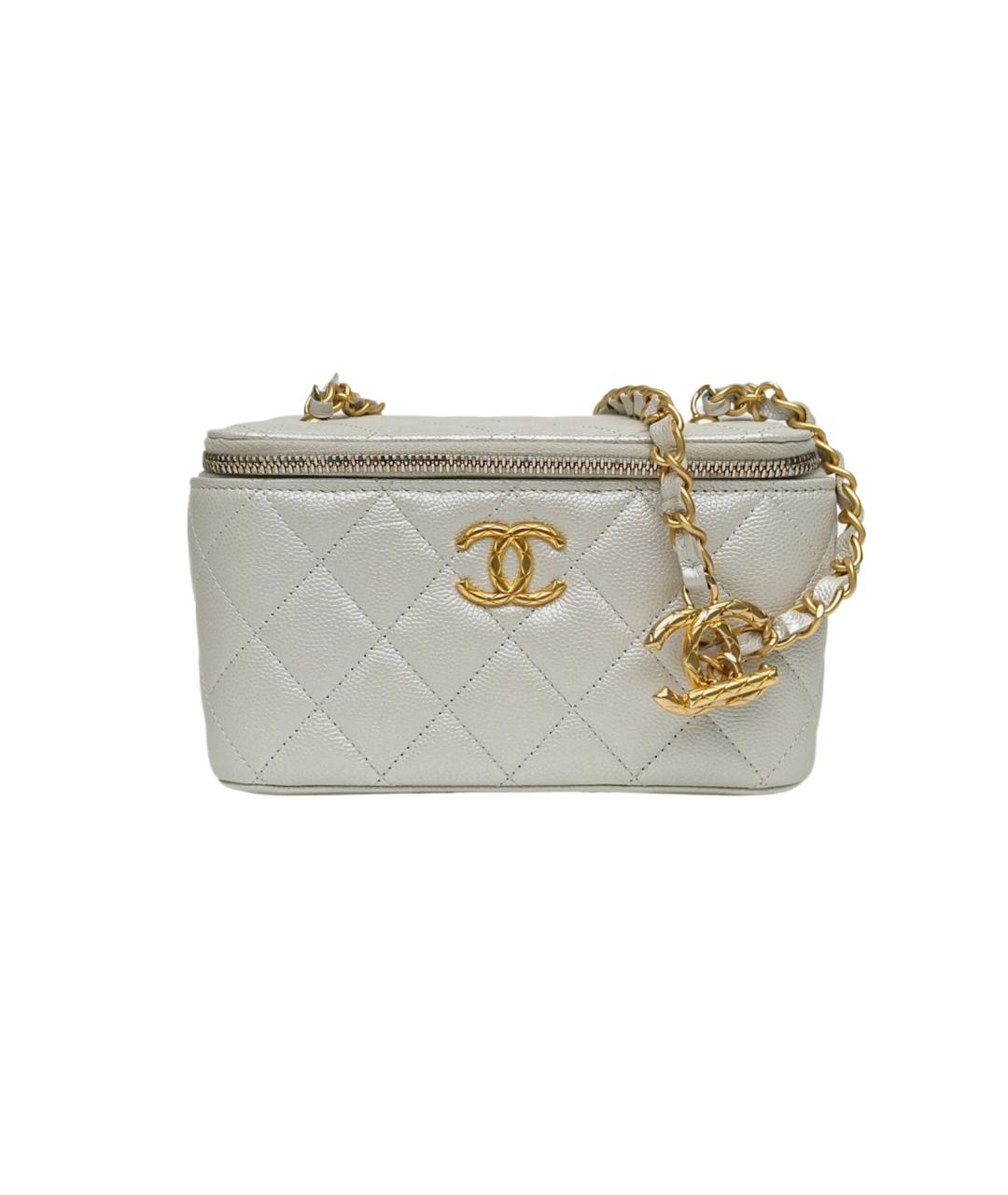 CHANEL Серебряная кожаная сумка через плечо, фото 10