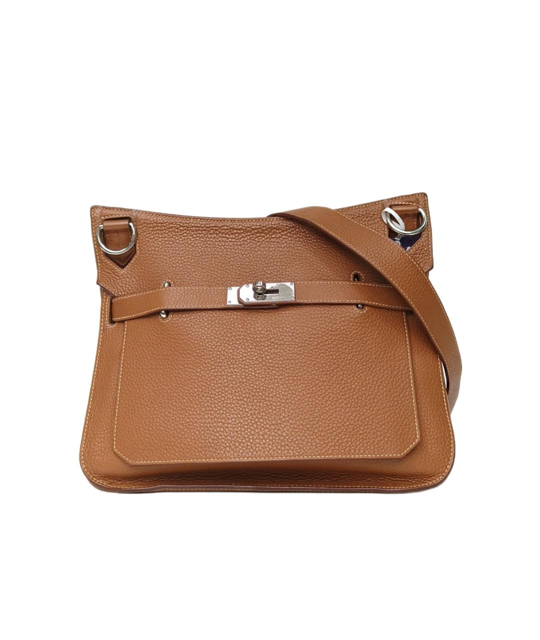 HERMES Коричневая кожаная сумка через плечо, фото 1