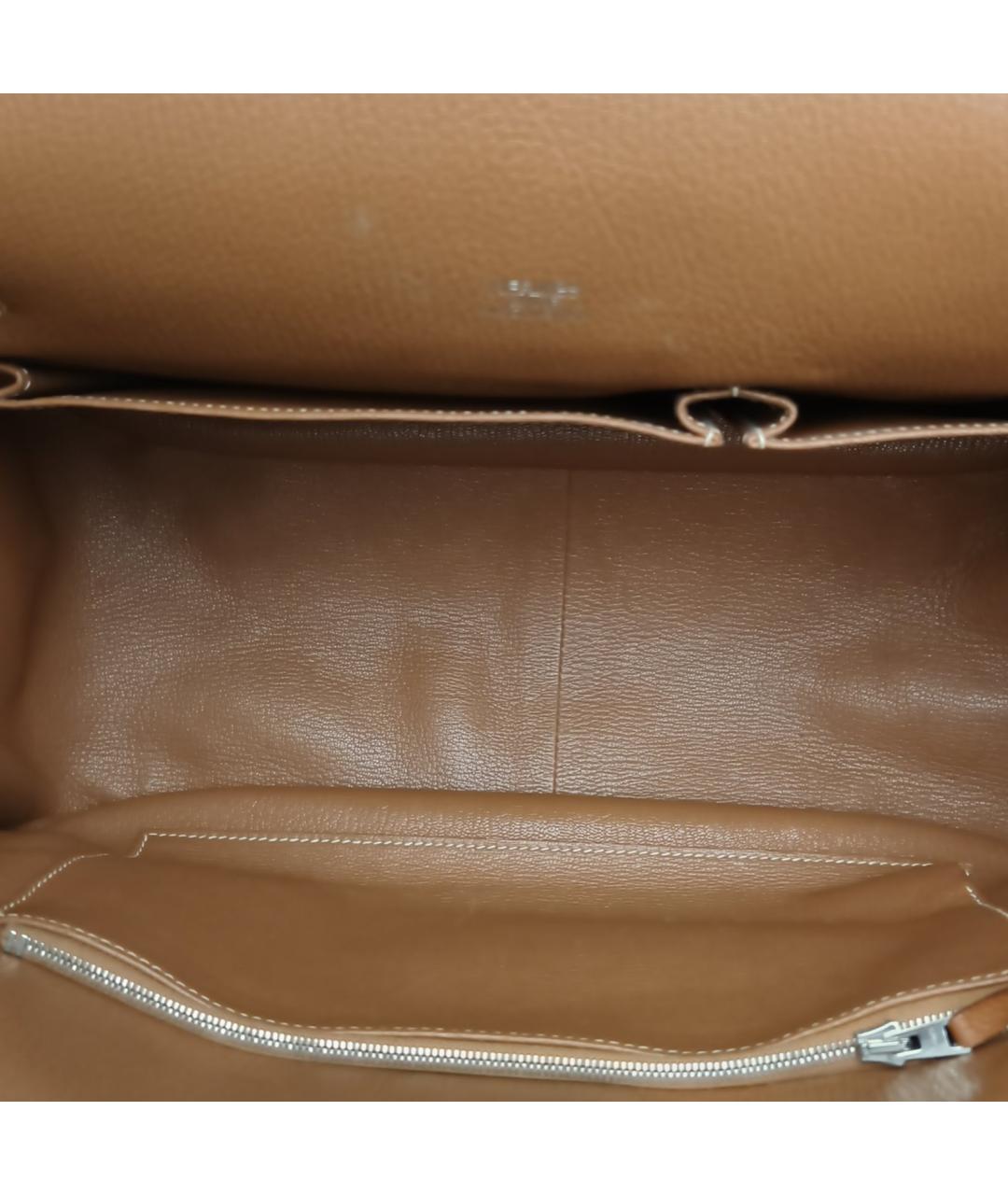 HERMES Коричневая кожаная сумка через плечо, фото 8