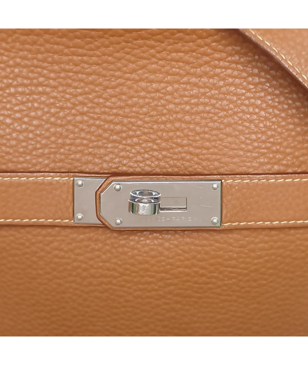 HERMES Коричневая кожаная сумка через плечо, фото 7