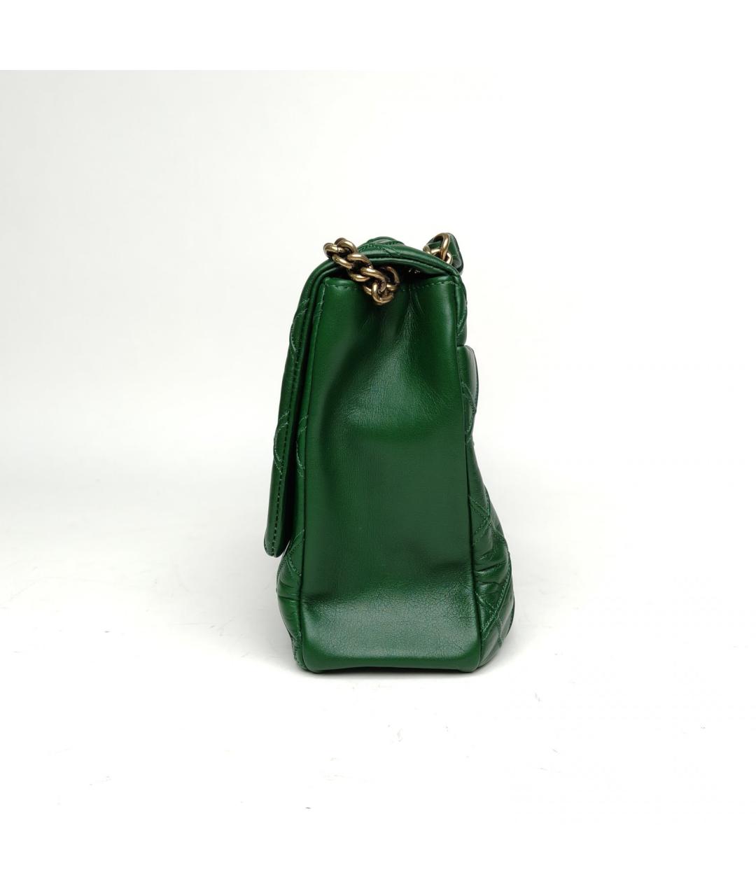 CHANEL Зеленая кожаная сумка через плечо, фото 5