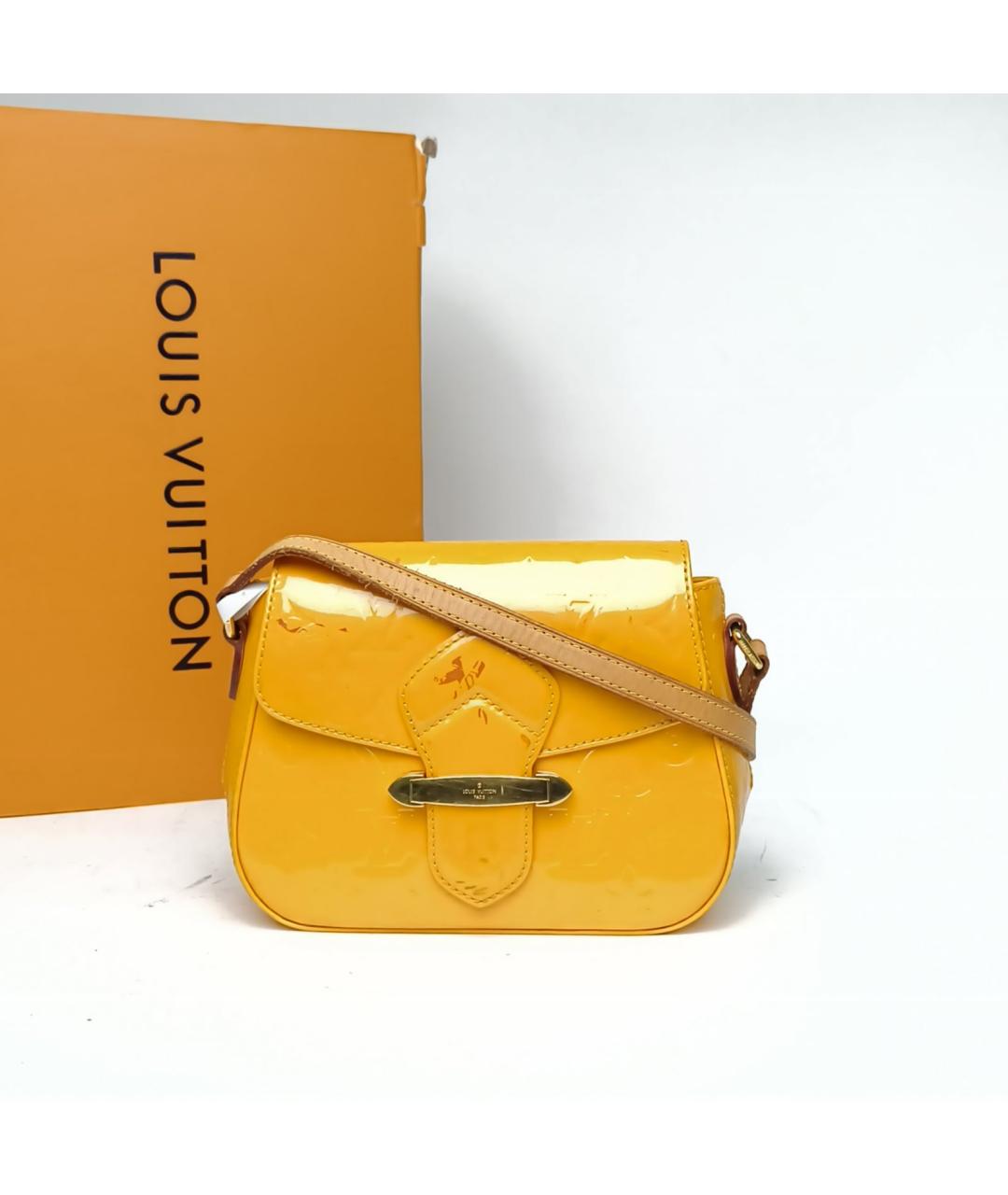 LOUIS VUITTON Оранжевая сумка через плечо из лакированной кожи, фото 5