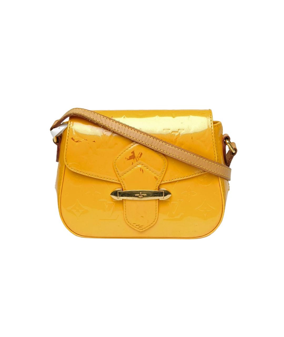 LOUIS VUITTON Оранжевая сумка через плечо из лакированной кожи, фото 9