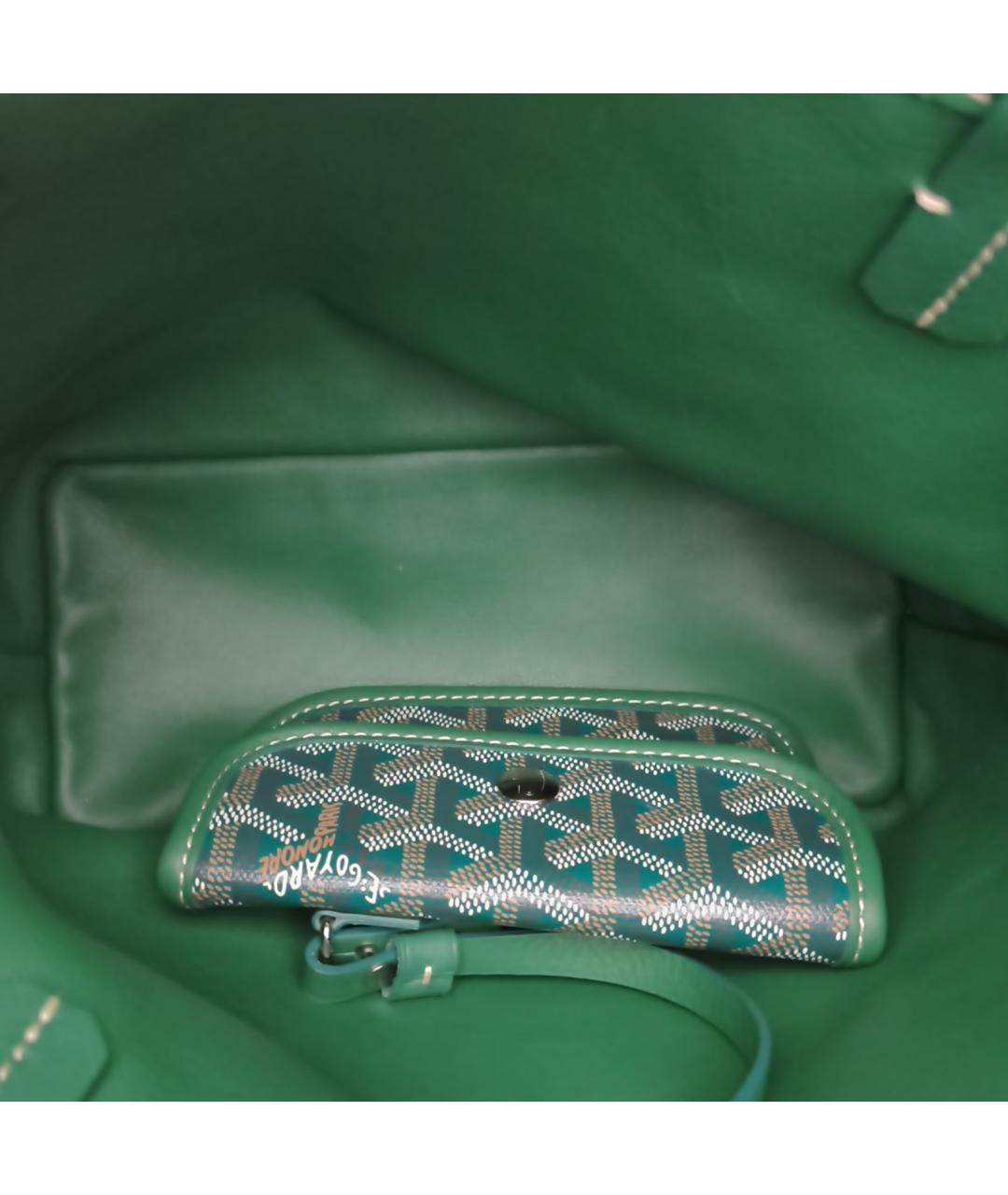 GOYARD Зеленая сумка с короткими ручками, фото 7