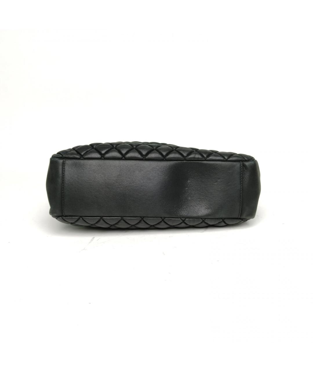 CHANEL Хаки кожаная сумка с короткими ручками, фото 6