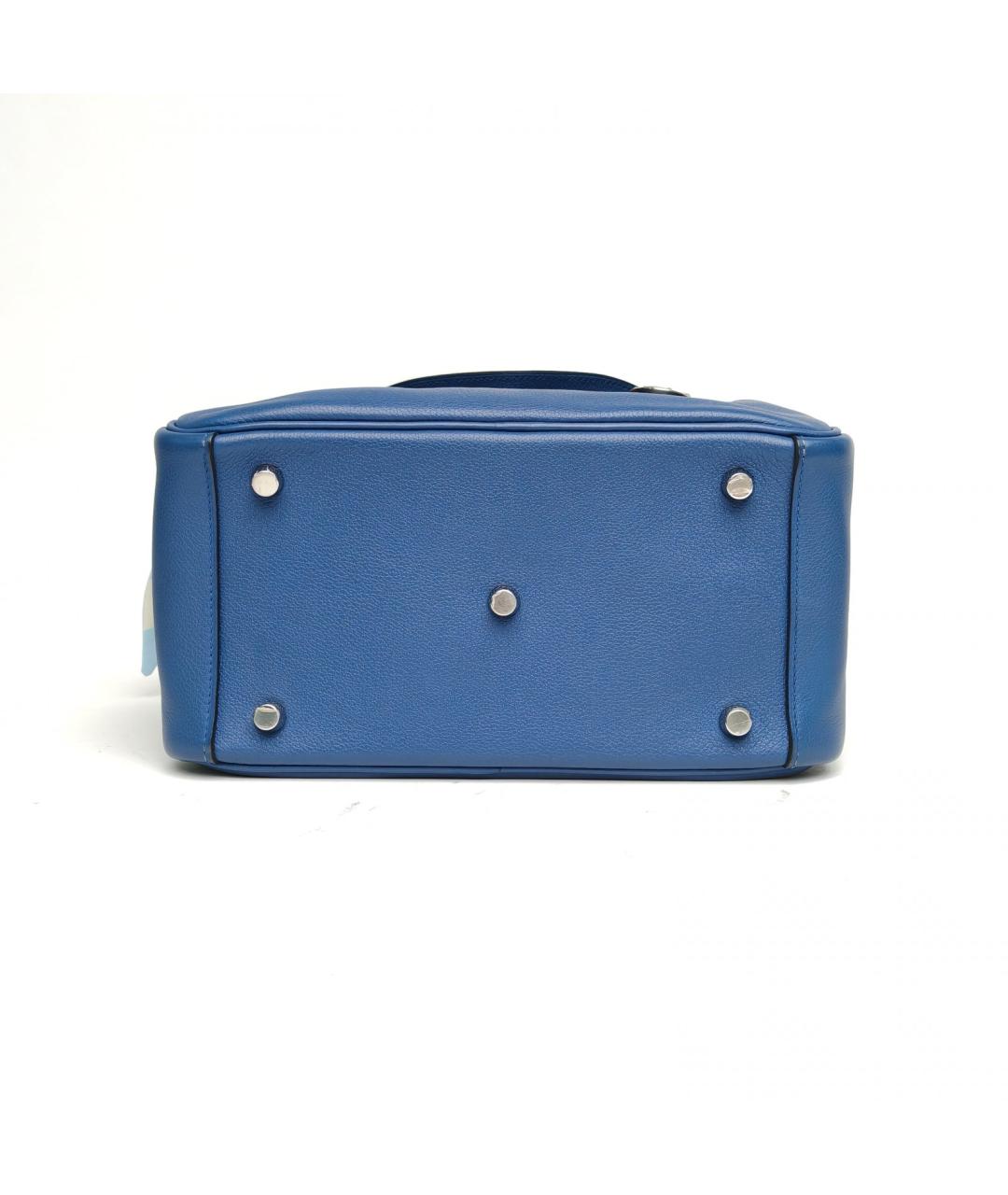 HERMES Синяя кожаная сумка через плечо, фото 5