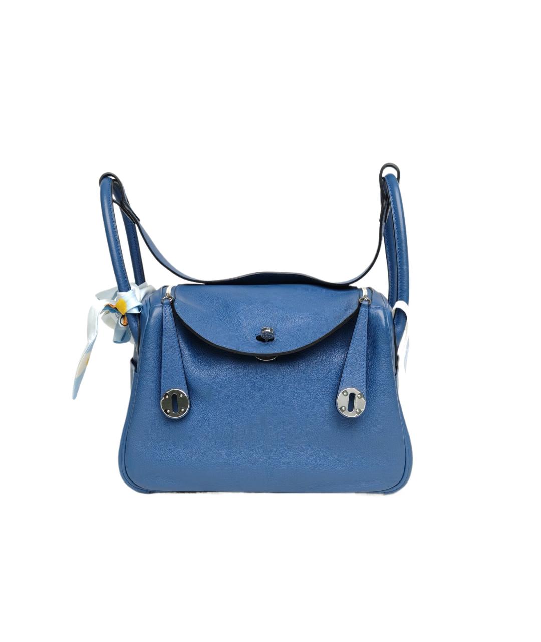 HERMES Синяя кожаная сумка через плечо, фото 1