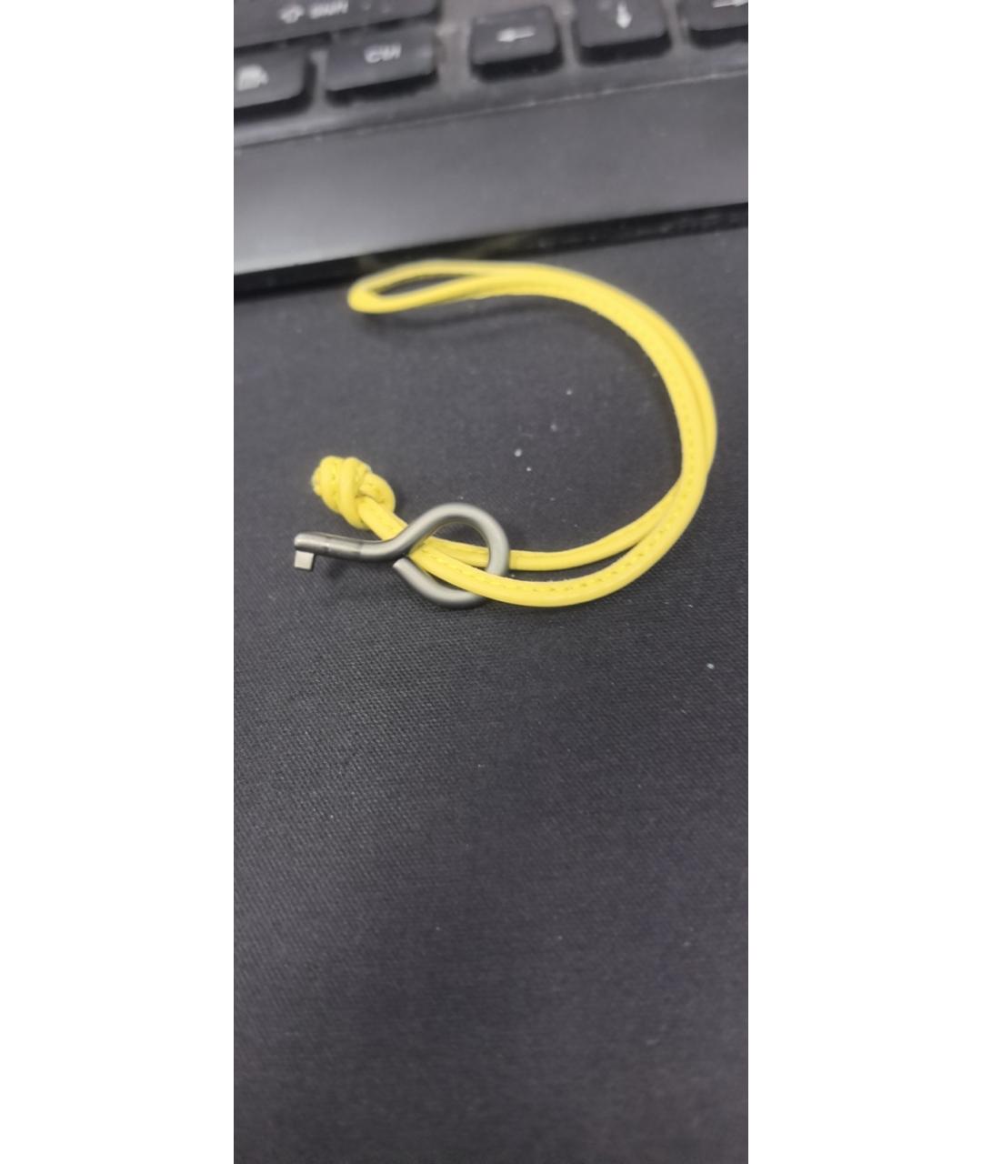 BOTTEGA VENETA Желтая кожаная сумка с короткими ручками, фото 9