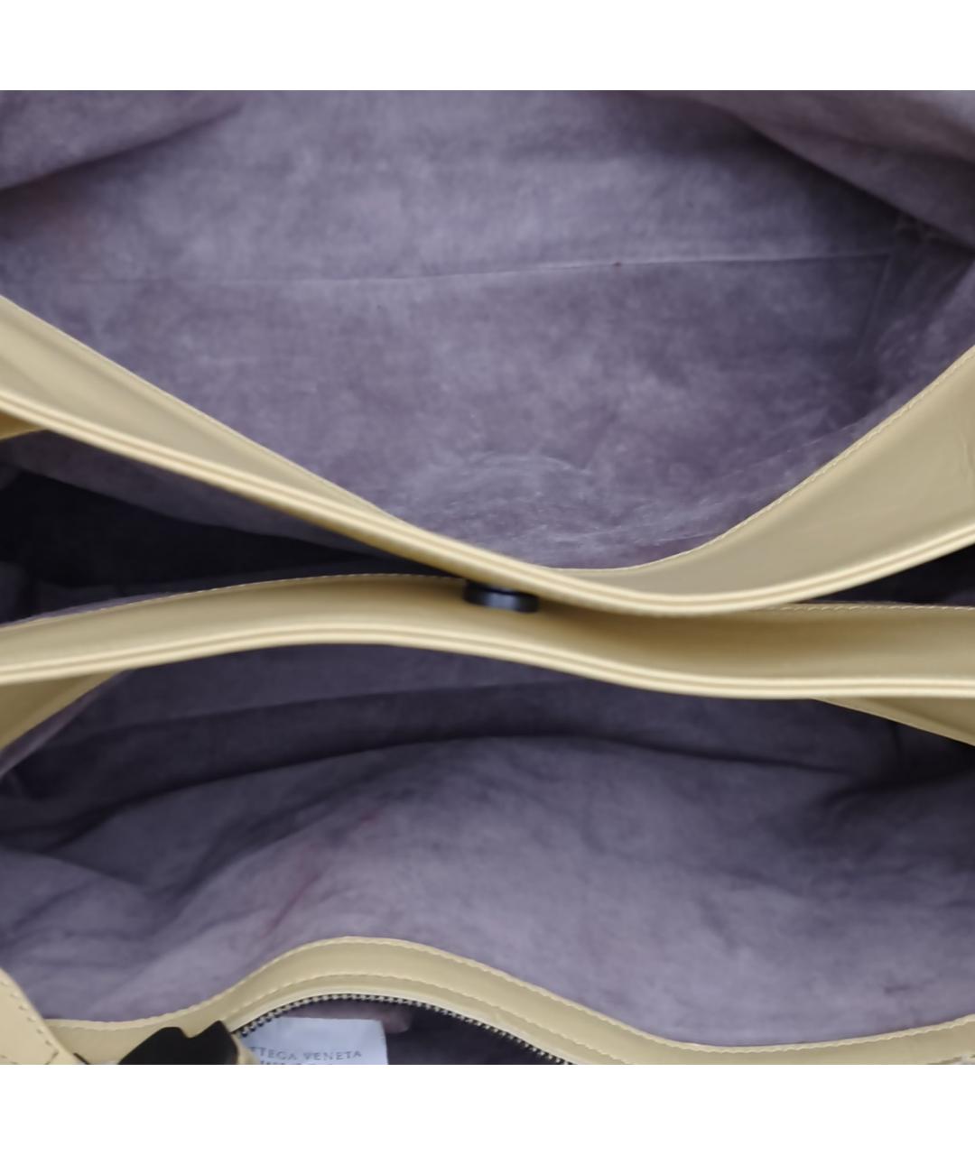 BOTTEGA VENETA Желтая кожаная сумка с короткими ручками, фото 7