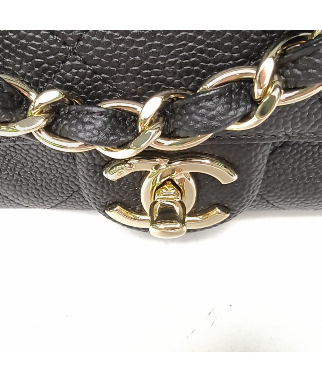 CHANEL Черная кожаная сумка через плечо, фото 8