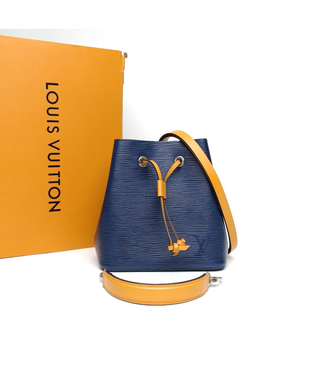 LOUIS VUITTON Синяя кожаная сумка через плечо, фото 8