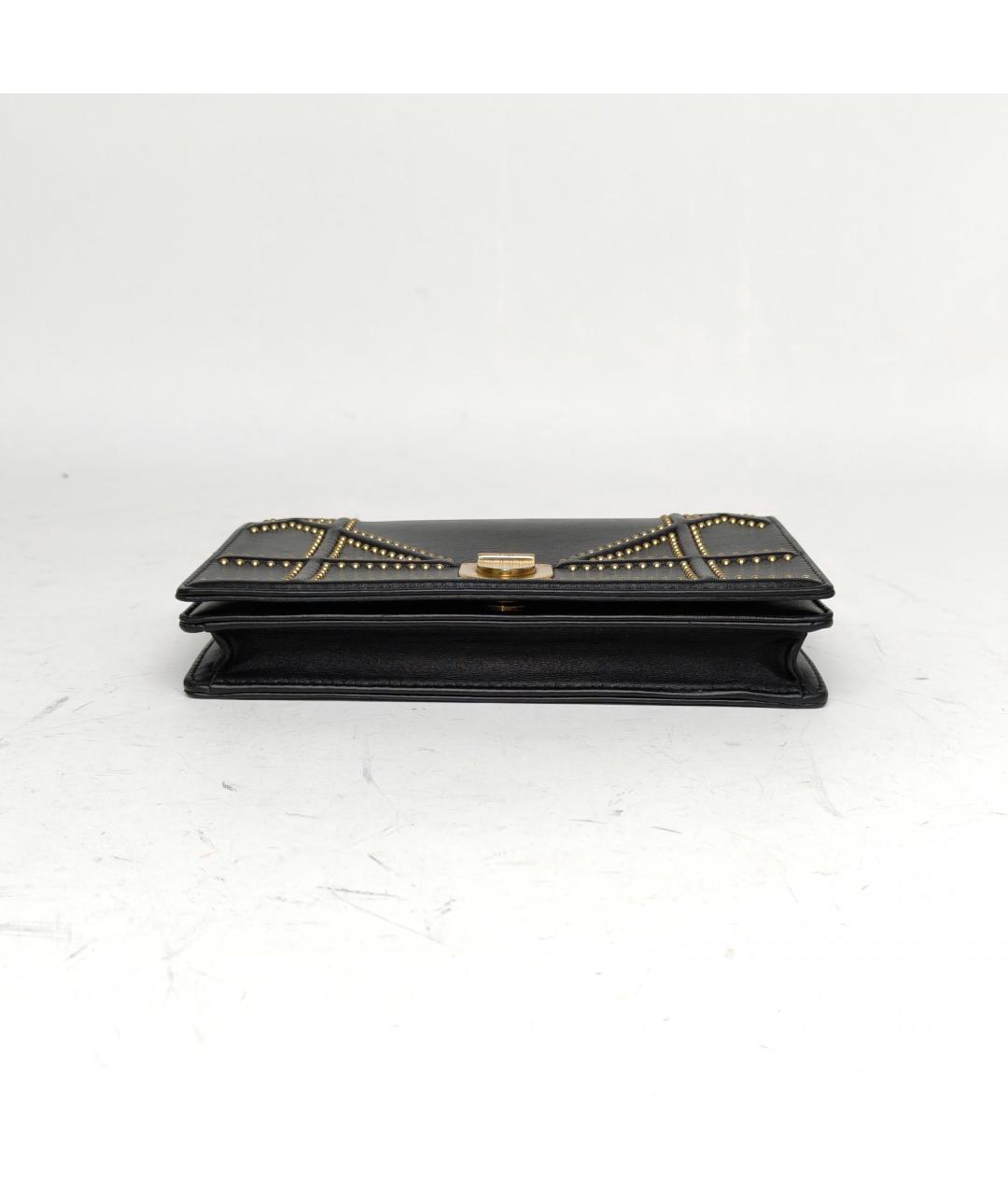 CHRISTIAN DIOR Черная кожаная сумка через плечо, фото 6